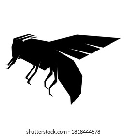 vector de silueta de icono de diseño de insectos