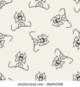 insect doodle seamless pattern background