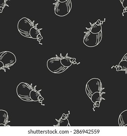 insect doodle seamless pattern background