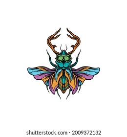 Insect drawing. Creative illustration. Creative design.