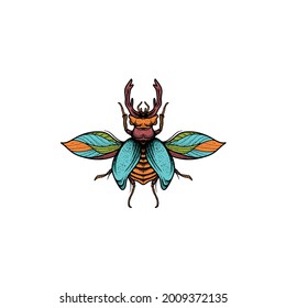 Insect drawing. Creative illustration. Creative design.