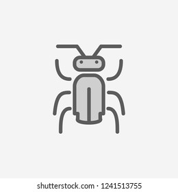 insect field outline icon. Element of 2 color simple icon. Thin line icon for website design and development, app development. Premium icon