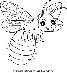 Insecto Firefly Animal aislado para colorear 