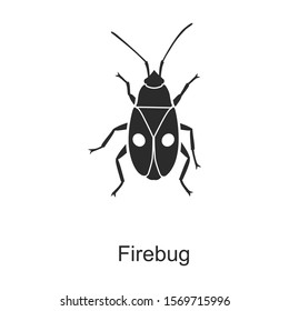 Insect firefly vector icon.Black vector icon isolated on white background insect firefly .