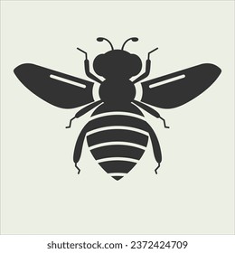Insect flat icon. Black isolated on white background. Honey Bee
Vector Formats 