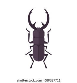 insect flat style vector design icon. nature beetle cartoon illustration