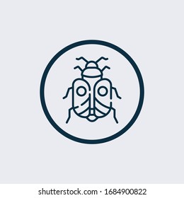 Insect fly vector icon.Black vector icon isolated on white background insect fly .