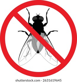 Insect fly vector icon.Black vector icon isolated on white background insect fly