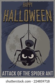 Insect, fully editable vector, Halloween poster template