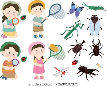 insect girl boy collection watch