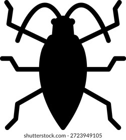 vetor de ilustração de ícone de glifo de inseto