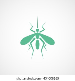 Insect Green Icon On White Background