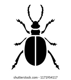 
A insect having legs with depicting beetle 
