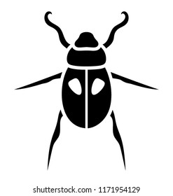 A insect having legs with depicting beetle 