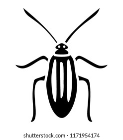 
A insect having legs with depicting  beetle 
