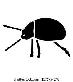 
A insect having legs with depicting beetle 
