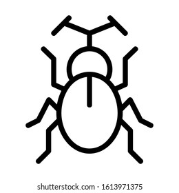 insect icon with black line style
