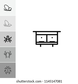 Insect icon. collection of 6 insect outline icons such as beehouse, butterfly, beetle. editable insect icons for web and mobile.