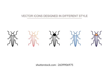 Insect icon design with white background stock illustration