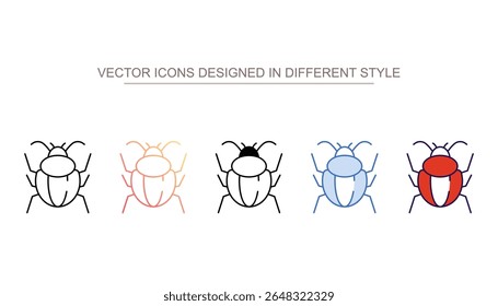 Insect icon design with white background stock illustration