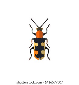 Insect icon in flat style isolated on white background. Vector illustration