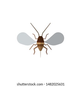 Insect icon in flat style isolated on white background. Vector illustration