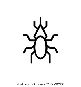 Insect Icon. Line Art Style Design Isolated On White Background