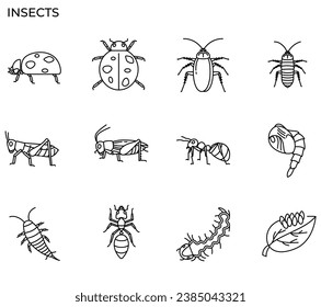Insect icon modern concept ui ux icon for website, app, presentaion, flyer, brochure etc.
