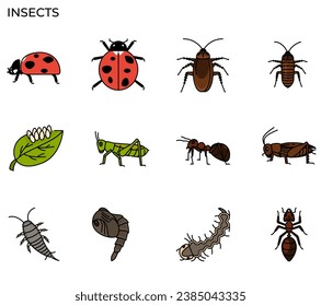 Insect icon modern concept ui ux icon for website, app, presentaion, flyer, brochure etc.