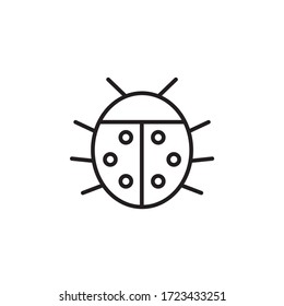 insect icon outline design vector. nature icon isolated on white background