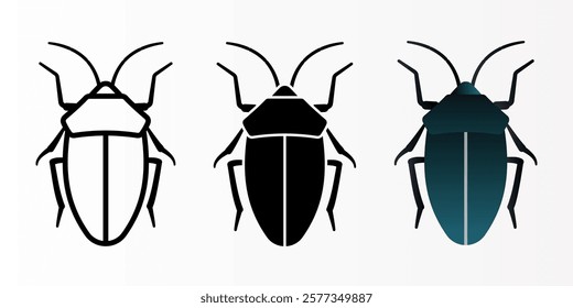 Insect icon set. bug sign. for mobile concept and web design. vector illustration on white background