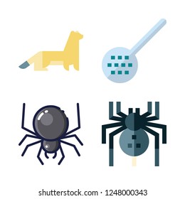 insect icon set. vector set about spider, ermine and skimmer icons set.