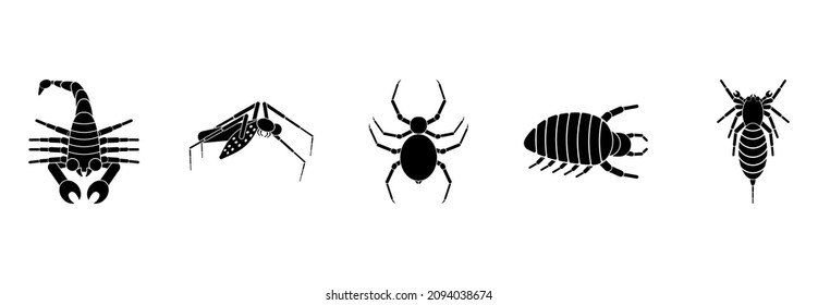 insect icon set, insect vector set sign symbol
