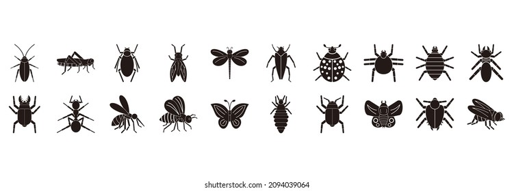 insect icon set, insect vector set sign symbol