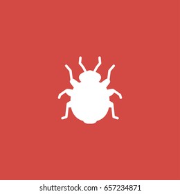 insect icon. sign design. red background