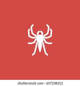 insect icon. sign design. red background