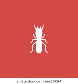 insect icon. sign design. red background