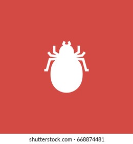 insect icon. sign design. red background