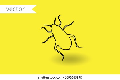 Insektensymbol Silhouette Vektorillustration Illustration für Web, Anwendung, Banner, Poster oder Logo