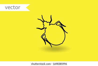 insect icon silhouette vector illustration for web, application, banner, poster or logo