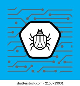 insect icon simple flat vector design illustration art