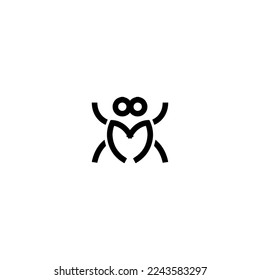 Insect icon. Simple style spraying company poster background symbol. Insect logo design element. Insect t-shirt printing. Vector for sticker.