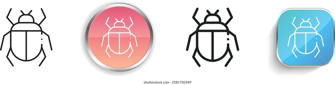 insect icon. Thin Linear, Regular and Button Style Design Isolated On White Background