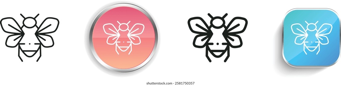 insect icon. Thin Linear, Regular and Button Style Design Isolated On White Background