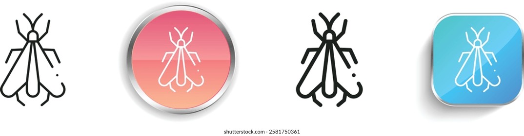 insect icon. Thin Linear, Regular and Button Style Design Isolated On White Background