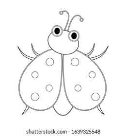 Insect icon. Vector. Ideal for kids coloring.