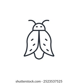 insect icon. vector.Editable stroke.linear style sign for use web design,logo.Symbol illustration.