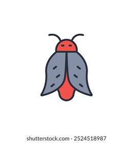 insect icon. vector.Editable stroke.linear style sign for use web design,logo.Symbol illustration.