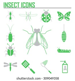 Insect icons - Illustration 
