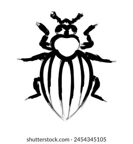 Insect Ink Brush Stroke Vector